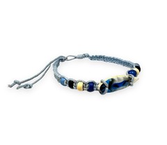 Surfboard Bracelet Anklet Macrame Hemp Dolphin Wood Beads Adjustable Unisex