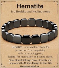 Hematite Bracelet Men Natural Stones Handmade Bracelets Reignites Masculine