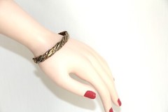 Sergio Lub Tri-Color/Metal Twisted Cuff Bracelet. 100% Hand Crafted in the USA