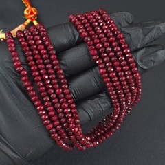 Elegant 333.00 Cts Ruby Amazing Cut 5 Strand Beaded Necklace Jewelery RK 25 E836