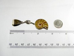 Sterling Silver Ammonite Fossil Pendant 925 2.5 Inch Length 9.1g