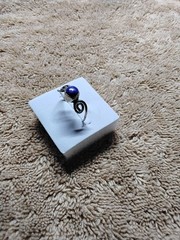 Lapis Swirl Ring. Set Into A Tarnish-Resistant Rhodium Plated Mounting Size 7.5