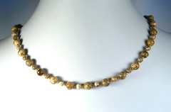 Lyns Jewelry Picture Jasper Necklace Gold 16″