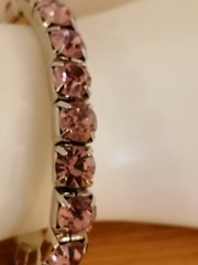 Tennis Bracelet gift for women 8mm Tourmaline Crystal White Gold Jewelry Bday