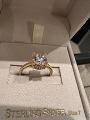 New Finland 925 Sterling Silver Radiant 2 CT CZ Wedding Engagement Ring Sz 7 NWT