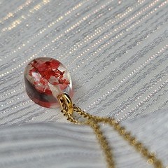 Resin Jewelry With Real Pressed Flower