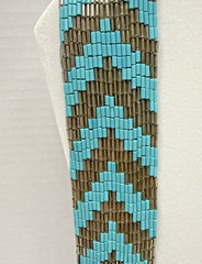 Nepal Necklace Handmade Silver Turquoise Tone Glass Seed Beads New Multistrand