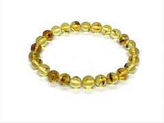Amber Bracelet INSECT in EVERY BEAD Gift Baltic Round Beads Insects 5,1g 17464