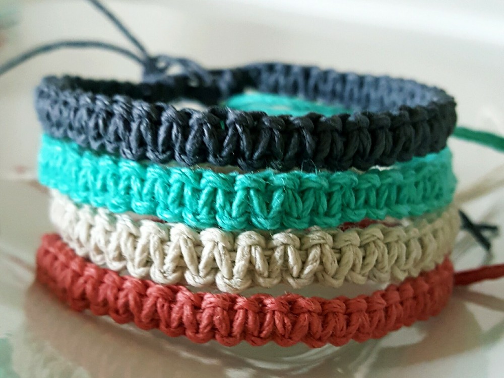 ANKLET Macrame Hemp Cord Ankle Bracelet, Boho, Surf, Yoga NEW CHOOSE UR COLOR