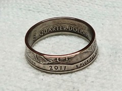 OLYMPIC, WA. – Size 9 State Quarter Coin Ring