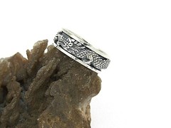 Hand Made in USA Art Massive 925 Sterling Silver With Dragon Spinner-Custom size