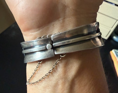 Taxco Mexico 925 Silver Headdress Bracelet Eagle Stamp/Signed P Luco 7″