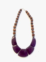 Bombona, Tagua, And Acai Seed Necklace Lot, artisanal organic Jewelry, handmade