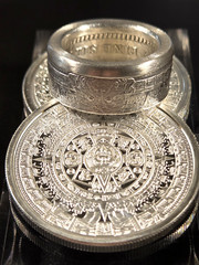 Aztec Calender .999 Pure Silver COIN RING Sz 9-14 Azteca Mayan 1 Troy Oz Coin