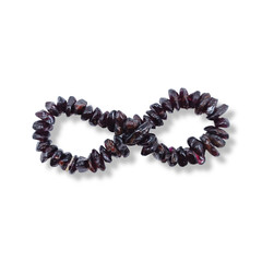 Crushed Red Garnet Rough Bracelet Handmade Elastic Adjustable Raw Bracelet