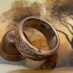 Unique 1822 United States of America Large Cent Coin Ring – Size 10