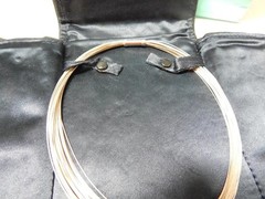 RARE TIFFANY STERLING SILVER MULTI WIRE CHOKER COLLAR NECKLACE VELVET CASE + BAG