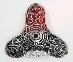 Large Viking Jarl Trefoil Brooch — Norse/Celtic/Medieval/Silver/King/Cloak Pin