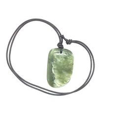 Siberian Jade Pendant Green Nephrite Jade Pebble Necklace Siberia #23