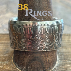 EXCLUSIVE 90% SILVER Prussian German 5 Mark COIN RING 1891-1908 SIZE 5-12 Unique