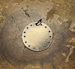 Circling Birds Pendant Sterling Silver Handmade Vulture Hawk Eagle Raven 3/4”