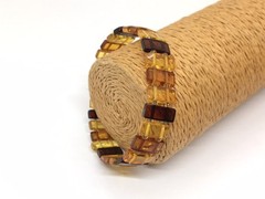 Amber Bracelet Gift Natural Baltic Amber Colorful Beads Elastic Ladies 5,6g 8077