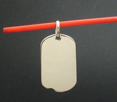 Engravable Mens Military Dog Tag Disc Charm Pendant Solid Real 14K Yellow Gold