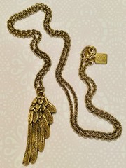 John Wind Maximal Art Artist Angel Wing Pendant Necklace RARE 💛