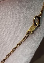 Lovely Gold Vermeil Sterling Silver Diamond Accent Cross Pendant Necklace Signed