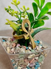 Ankh Key Of Life Adjustable Ring , Egyptian Gift , Egyptian Revival Jewelry