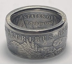 Coin Ring – *Authentic* Morgan Silver Dollar Quality Hand Crafted Custom Size 11