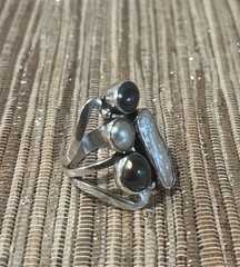 Jay King Sterling Silver Pearl Ring Desert Rose Trading Baroque Sz 9-10