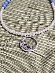 Mermaid Dreams! OOAK 16″ Necklace. Handmade 3mm Glass Pearls And Heart Toggle