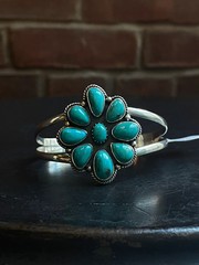 Kingman Turquoise Adjustable Cuff | Sterling Silver | A790