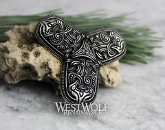 Viking Trefoil Brooch or Pin – Borre Style Viking Art – Norse/Norway/Cloak/Badge