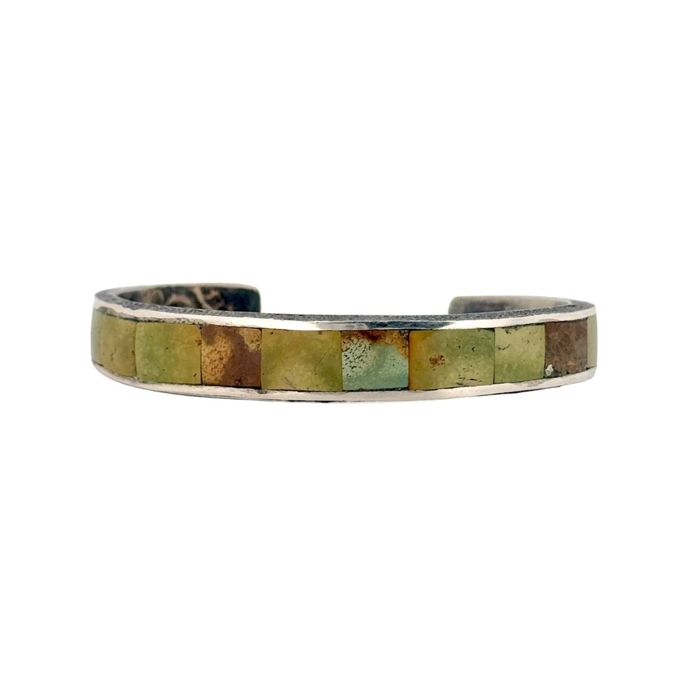 Lester James, Bracelet, Damele Turquoise, Sterling Silver, Navajo, 6 1/2″
