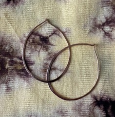 Blanca Monros Gomez hammered 14k recycled rose gold teardrop hoops