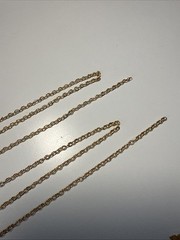 18k Gold Plated ‘O’ Shaped Chain,For Jewelry Making,Necklace Craft, 300cm Length