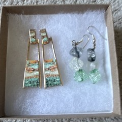 Handcrafted Multicolor Stone Dangle Drop Beaded Earrings Bohemian