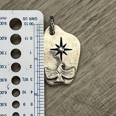 925 Sterling Silver Eagle And Sun Pendant Top
