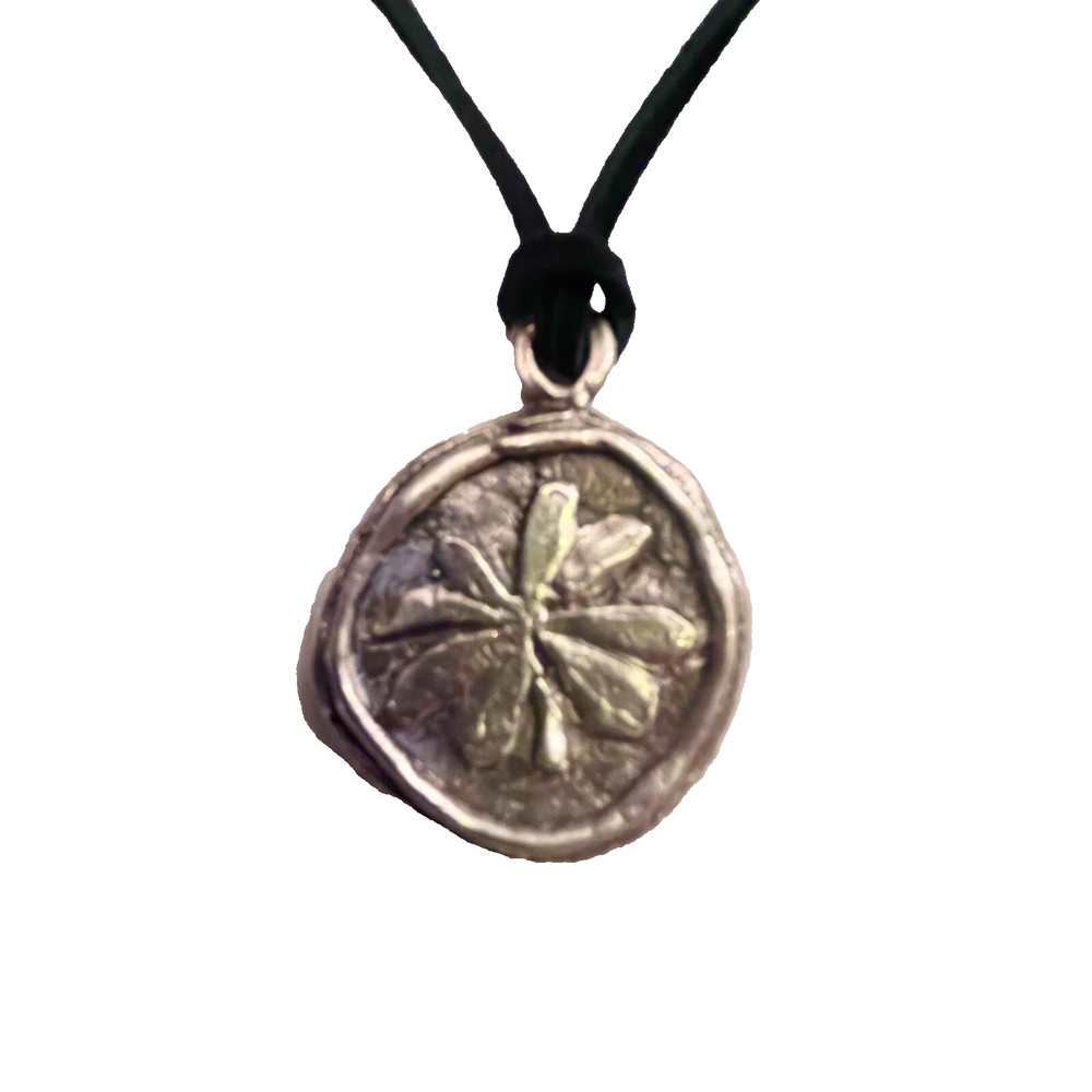Sterling Silver 4 leaf clover Pendant Necklace LUCKY heavy Sara Samoiloff NYC