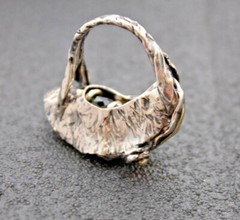 Ring Sterling Silver 14K. Gold Bicolor Ametrine Exclusive Ring Style Sensation