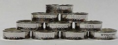 MASSACHUSETTS SILVER PROOF US STATE QUARTER HANDMADE COIN RING SIZE 4 -12