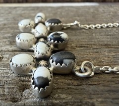 Sterling Silver Native Style SW Otteson Bros White Buffalo Bar Style Necklace