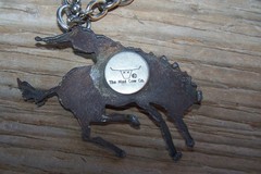 THE MAD COW CO Wester Turquoise Gemstone Bucking Bronco Horse Cowboy Necklace