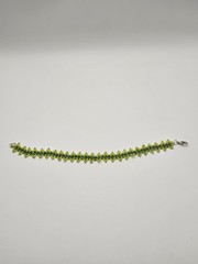 Handmade Artisan Green Seed Bead Bracelet