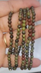 Dragon Blood Stone Beaded Stretch Bracelet 4mm