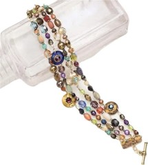 Holly Yashi 4 Strand Bead and Niobium Bracelet