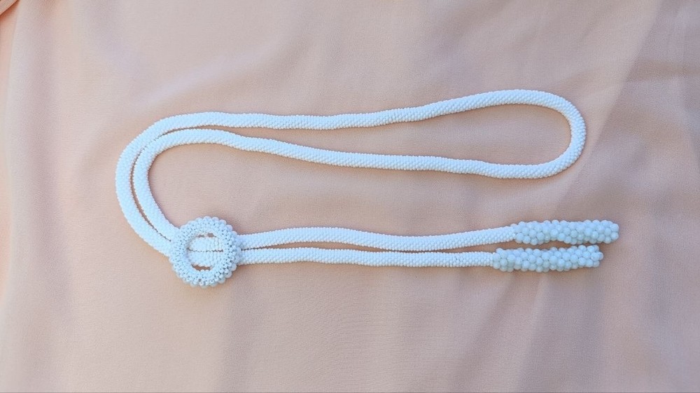 Handmade jewelry, beaded lariat