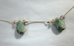 Beautiful Ruby in Fuchsite Necklace 925 Sterling Silver Artisan 17″ length